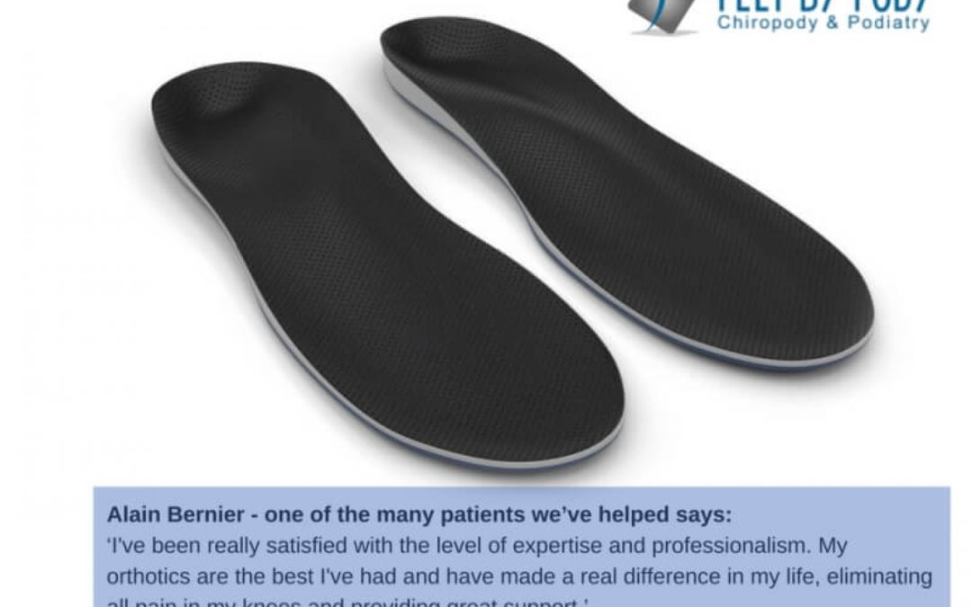 Custom-made orthotics offer superior foot support.